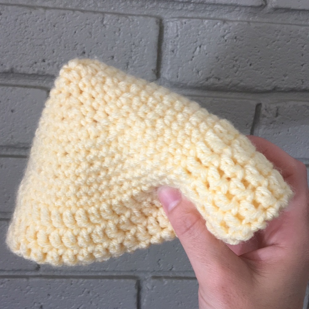 Cream Hand-Crocheted Fall/Winter Hat - Picture 6 of 12